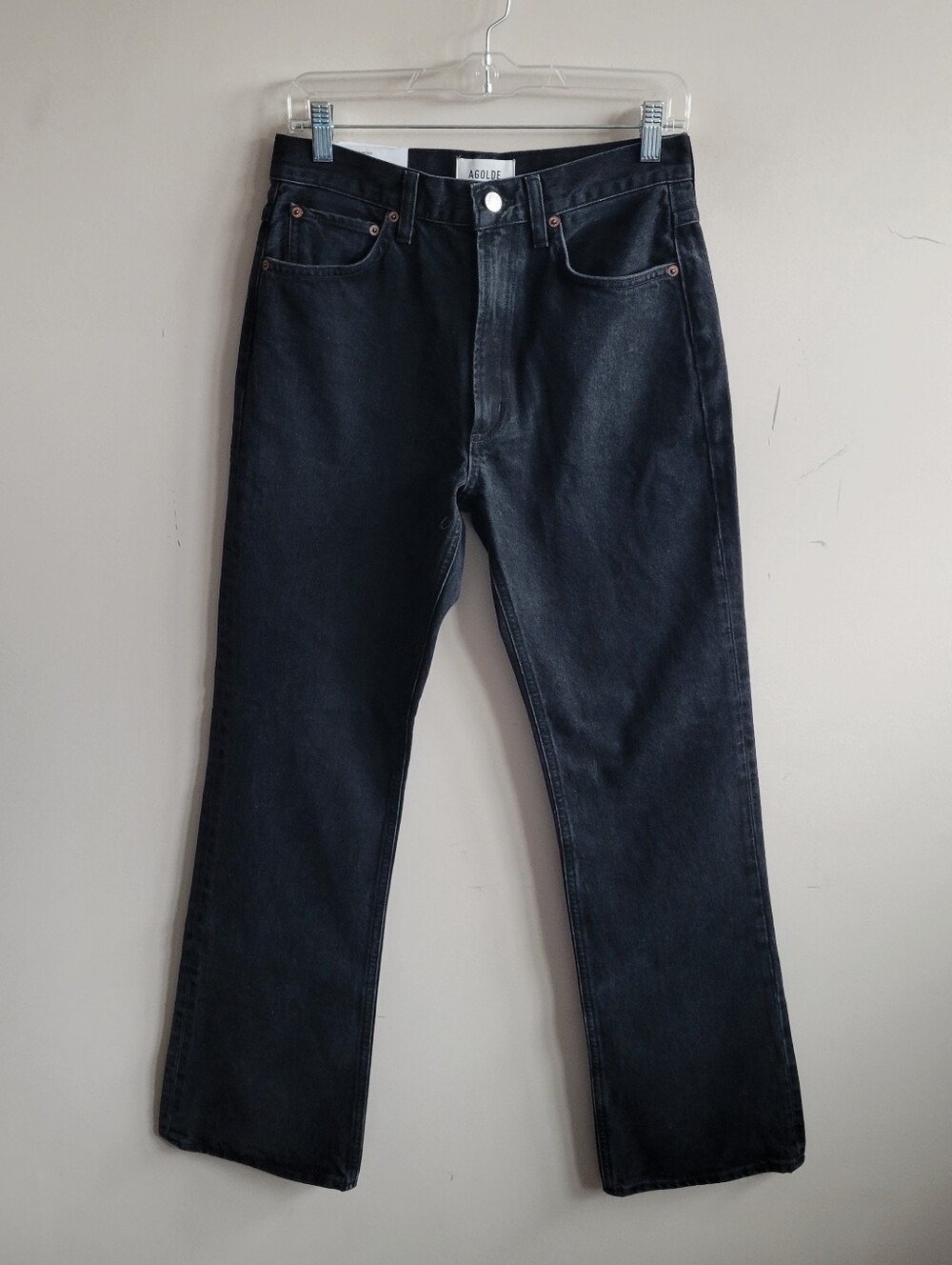 AGOLDE Leena Mid Rise Baby Flare Jeans In FORECAST - Picture 7 of 13